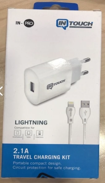 IN TOUCH LİGHTNING Seyahat Şarjı ürün görseli 1