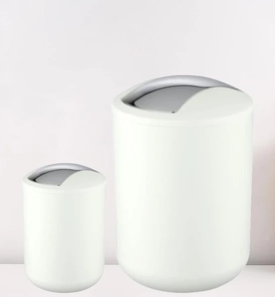 2'li Beyaz, Çöp Kovası 6,4 Litre ve 2 Litre - Brasil Model ürün görseli 1