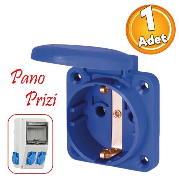 Tekli Pano Prizi Monofaze Topraklı Priz Kare Fiş Kablosuz Klemensli 220 V Trafo Kombinasyon Panosu ürün görseli 1