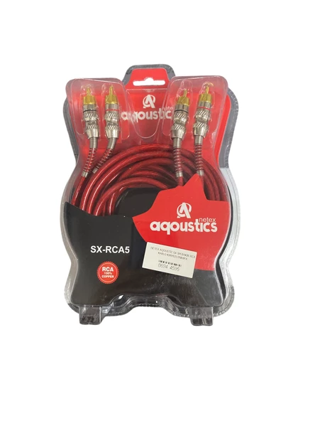 NETEX AQOUSTİC SX-5M BAKIR RCA KABLO KIRMIZI ürün görseli 1