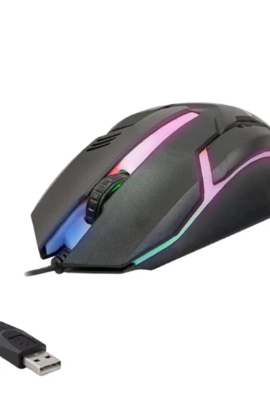 Şahnet 8733-3D Işıklı Kablolu Oyuncu Mouse - 1200DPI - Resim 4