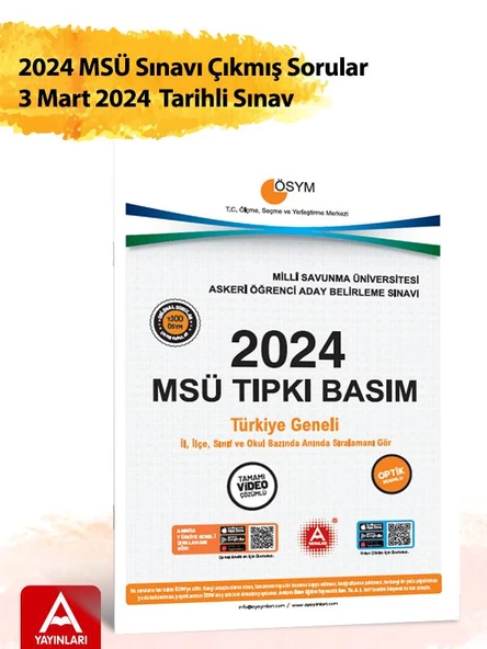 2024 MSÜ Çıkmış Sorular-Tıpkı Basım-Bire Bir ÖSYM-Tamamı Video Çözümlü ürün görseli 1