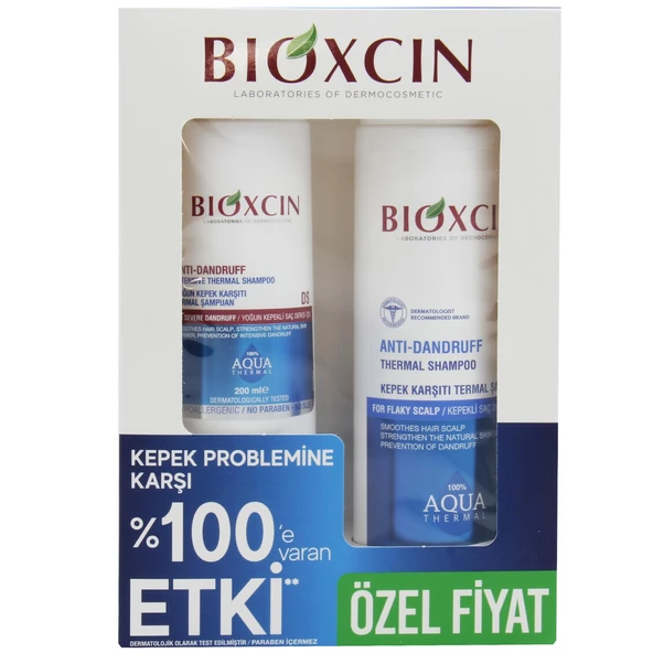 Bioxcin Aqua Thermal Kepek Karşıtı Etkili Şampuan Seti 200 ml + 300 ml ürün görseli 1
