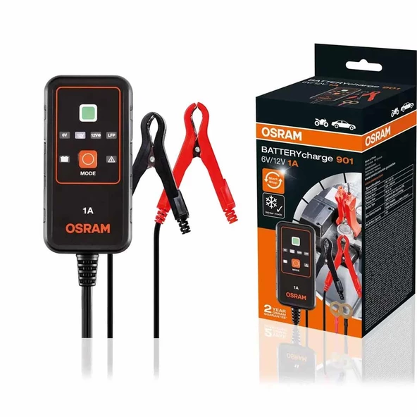 Osram Akü sarj Cihazi 6-12V 1 Amper OEBSC901 ürün görseli 1