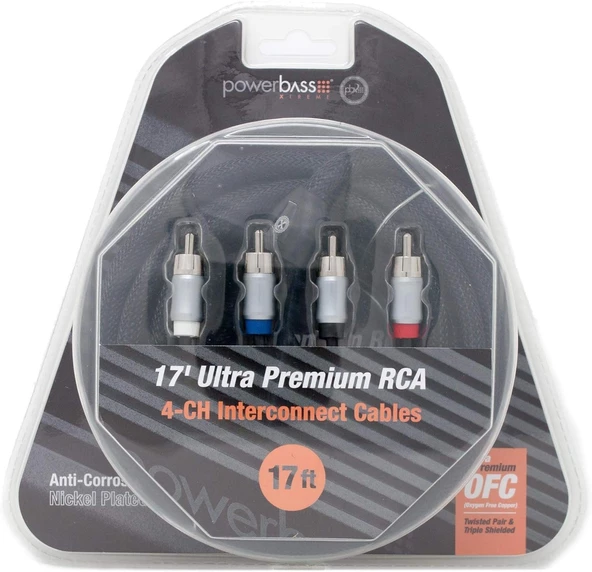 Powerbass XRCA-174 | Powerbass %100 Bakır İki Çiftli RCA Kablo ürün görseli 1