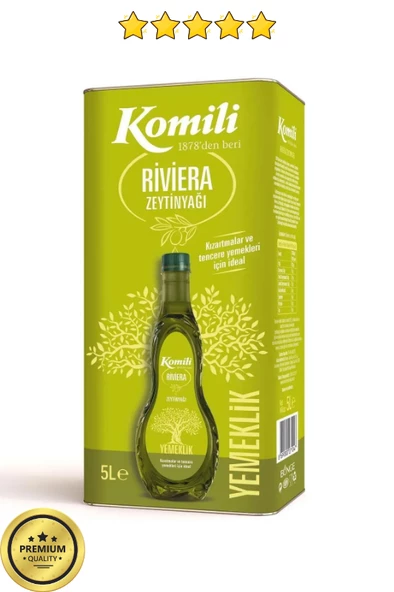 Komili Rıvıera Zeytinyağı 5 Lt Teneke ürün görseli 1