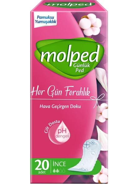 Molped Her Gün Ferahlık İnce Günlük Ped 20'li ürün görseli 1