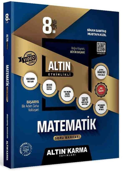 ALTINKARMA 8.Sınıf Matematik Altın Etkinlikli Kazanım SB Yazar SİNAN SARITAŞ ürün görseli 1