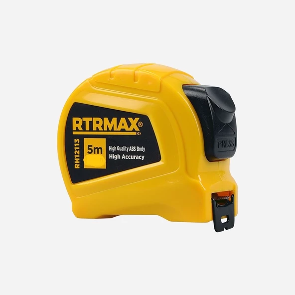 Rtrmax Çelik Şerit Metre 5 Metre 19 MM Stoplu RH12112 ürün görseli 1