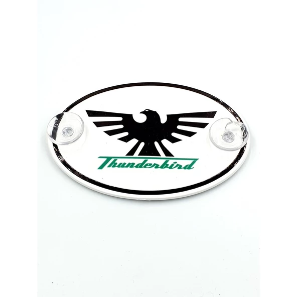 Etiketçilere Özel Oval Thunderbird Cam Süsü Pleksi Vantuzlu Arma (552067336) ürün görseli 1