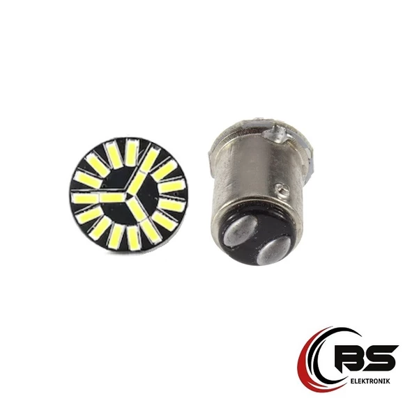 Çift Duy 1157 Soket 18 Led Ampul Fren.Bazı Araçlarda Gündüz Farı N11.612 ürün görseli 1