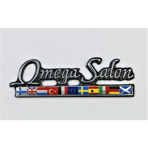Etiketçilere Özel Döküm Sıralı Bayrak Omega Salon Metal Arma ürün görseli 1