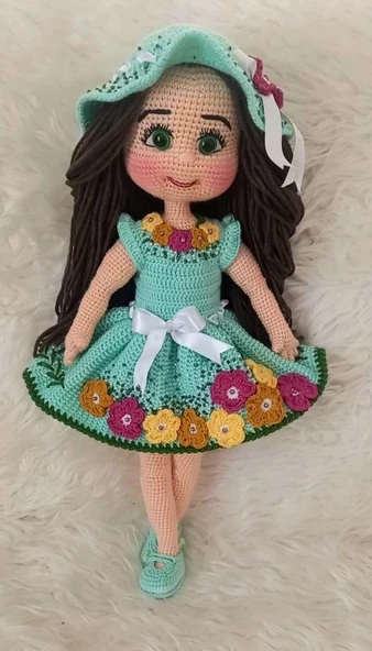 Yeşil Akasya Bebek Amigurumi Organik Oyuncak ürün görseli 1