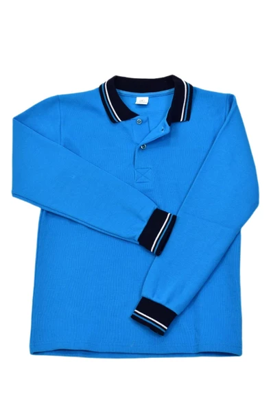 Kolej Polo Yaka Selanik Sweat Turkuaz K-MS-05 ürün görseli 1