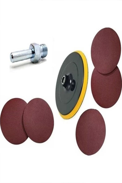 Yu Su Tools 7 Parça 115'lik Cırt Taban Zımparaları Matkapta Kullanma Aparatı Hem Ispiralde Hem Matkapta ürün görseli 1