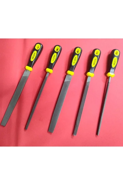 Meşem Eğe Seti 5'li - 8x200mm Yüksek Kalite Eğe - Resim 3