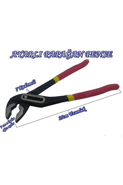 GK TOOLS Fort Pense Papağan Pense Pvc Izoleli Üniversal 250mm ürün görseli 1