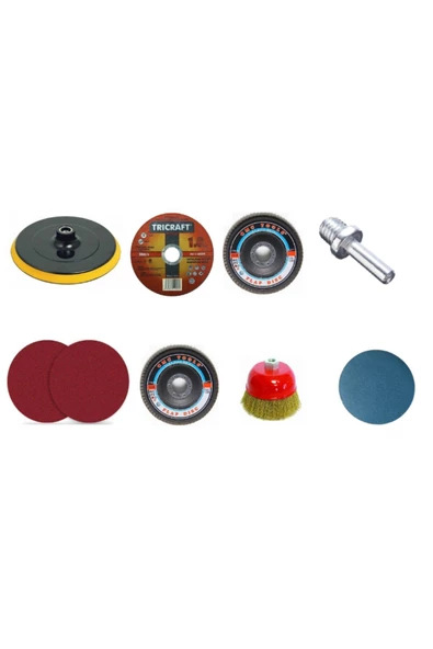 CMC Tools 9 Parça 115'lik Zımparalama Disk Seti Metal Inox Kesici Seti ürün görseli 1