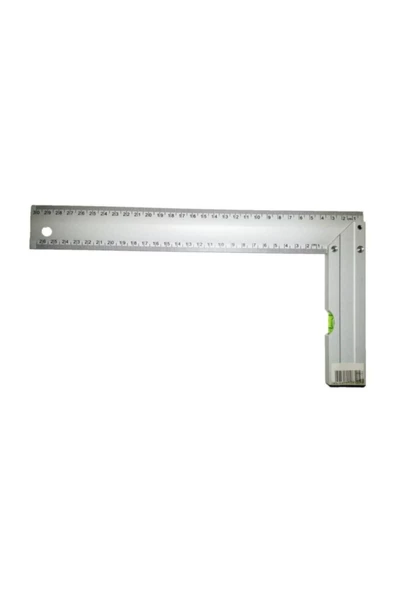 Meşem Terazili Marangoz Gönyesi Alüminyum L Cetvel (40 Cm) ürün görseli 1