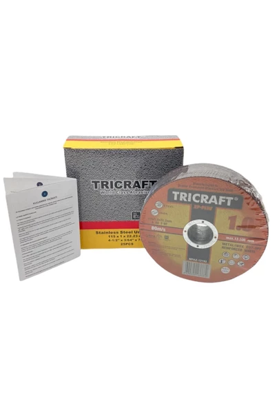 Tricraft Inox Metal Kesici Taş 115X1.0x22 Mm 25'Li Set Paket ürün görseli 1