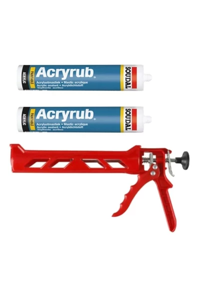 Soudal 1 Ad Silikon Tabancası + 2 Adet Mastik ürün görseli 1