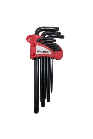 10 Crosby Zimak Uzun Yıldız Uçlu Torx Alyan Anahtarı Takımı Delikli 180 Mm ürün görseli 1