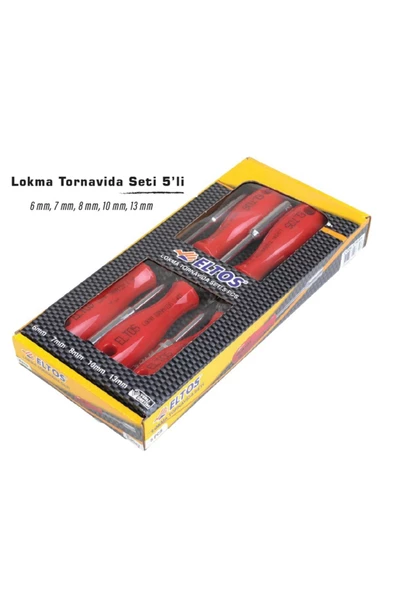 Eltos 5 Li Lokma Tornavida Seti Sertleştirilmiş Özel Uçlu 5li ürün görseli 1