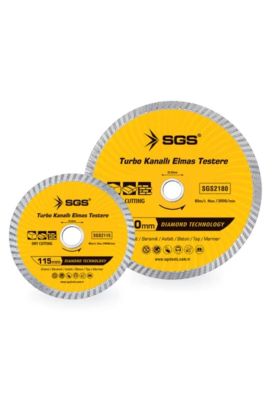SGS 2180 Turbo Kanallı Elmas Testere 180 Mm ürün görseli 1