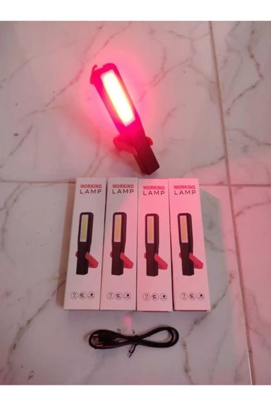 mesut hırdavat Şarzlı Mıknatıslı Led Fener/lamba 240 Lumens Tamirci Feneri Profesyonel Led Işık ürün görseli 1