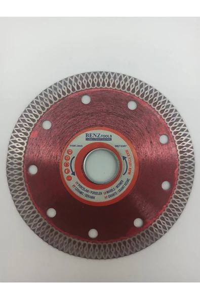 BENZ TOOLS Bn-5 Mermer Granit Seramik Kesici Disk Elmaslı Ince Turbo Kanallı Çapak Bırakmaz ürün görseli 1