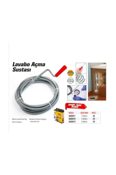 Eltos Lavabo Açma Sustası 3 Mt ürün görseli 1