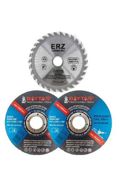 Baytas Erz Sunta Mdf Ağaç Kesme Testeresi 110 Mm 2 Adet Metal Kesme Disk ürün görseli 1