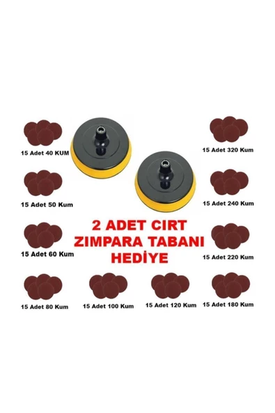 UGR Cırt Zımpara Seti 115 Mm 40-320 Kum Cırt Zımpara 152 Parça ürün görseli 1