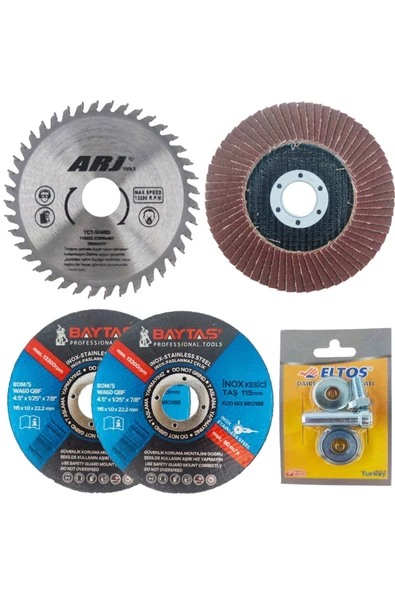 Eltos Daire Testere Aparatı Daire Testereler Metal Ağaç Demir Çelik 5 Parça Pro Seri ürün görseli 1