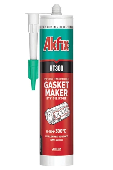 Akfix Yüksek Isı Silikonu Sıvı Conta 280ml Kırmızı Ht300 ürün görseli 1