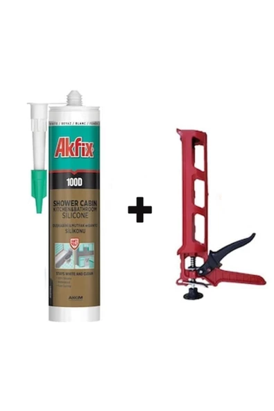 Akfix 100d Şeffaf Duşakabin Silikonu Küf Tutmaz 310 Ml + (silikon Tabancası) ürün görseli 1