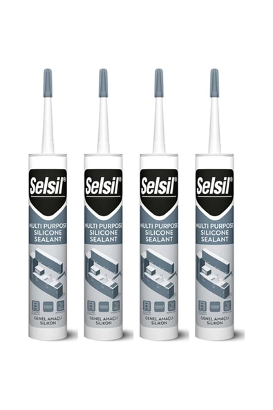Selsil Genel Amaçlı Silikon 280gr Şeffaf ürün görseli 1