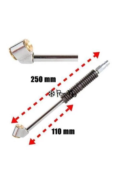 Stilson Iki Taraflı Lastik Teker Şişirme Hava Jakı Lastik Tamir Aracı 1/4" Çift Ayak Krom Kaplama Hava Jakı ürün görseli 1