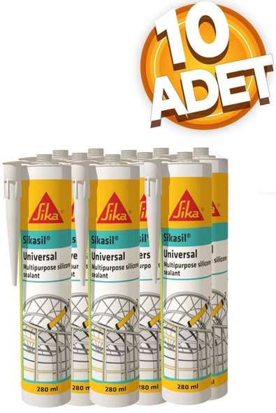 Sika Sil Universal Genel Amaçlı Beyaz Silikon 280 Ml(10 Adet) ürün görseli 1