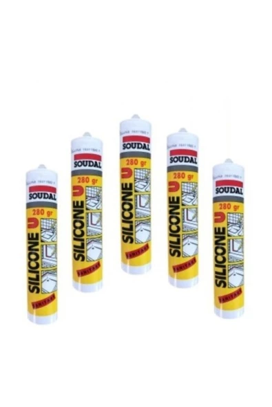 Soudal 5 Adet Şeffaf Silikon ürün görseli 1