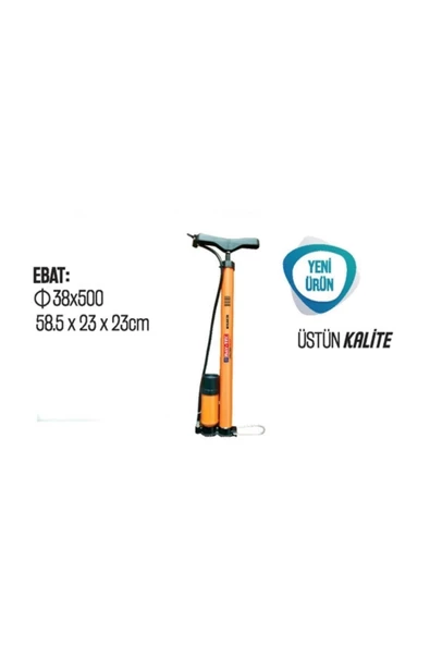 Baytas Baytec Göstergeli Turuncu Pompa Bisiklet Motor Teker Şişirme Mk4830 ürün görseli 1