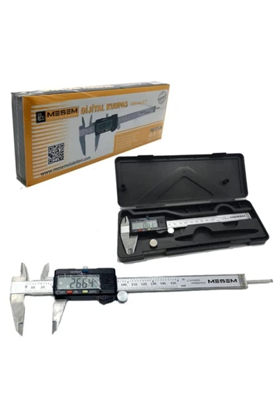 Meşem 150 Mm Dijital Kumpas 6" Cvr Çelikten Dijital Taşıma Çantalı Çelik Kumpas ürün görseli 1
