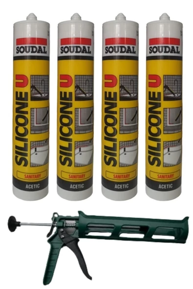 Soudal 4 Adet Soğuk Şeffaf Silikon Tabanca Hediyeli ürün görseli 1