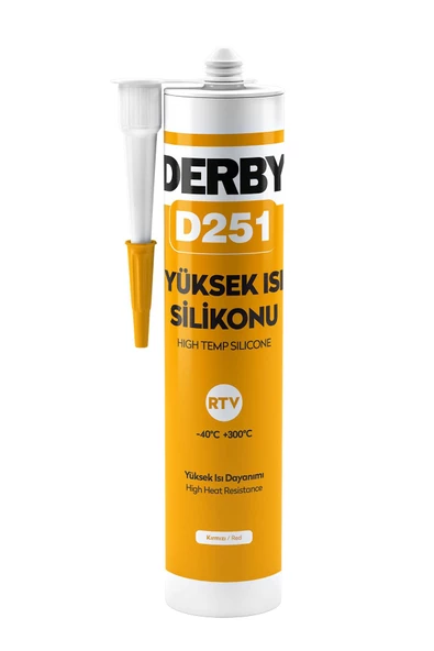 Derby Kırmızı Yüksek Isı Silikon Yapıştırıcı D251 320gr ürün görseli 1