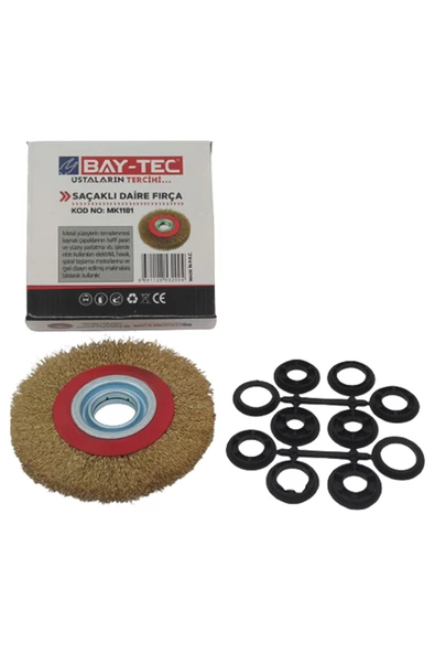 Baytec Daire Saçaklı Tel Fırça 150 Mm Taş Motorlarına Profesyonel ürün görseli 1