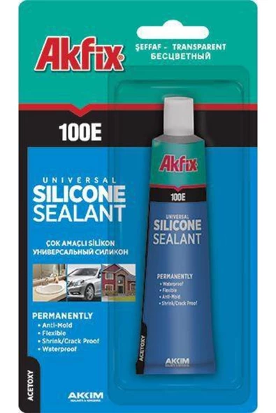 Akfix 100e Şeffaf Tüp Silikon 50ml ürün görseli 1