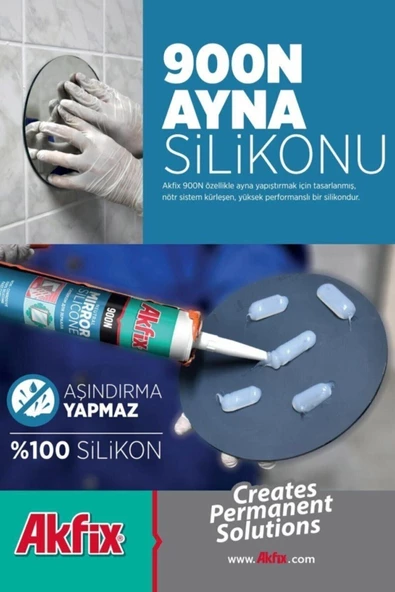 Akfix 900n Nötr Ayna Silikonu 310ml - Resim 2