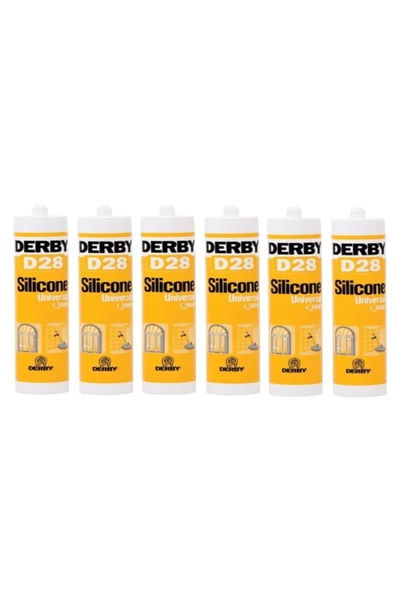 Derby D28 Genel Amaçlı Silikon Beyaz 280g Hbv000001517s 6 Lı Paket ürün görseli 1