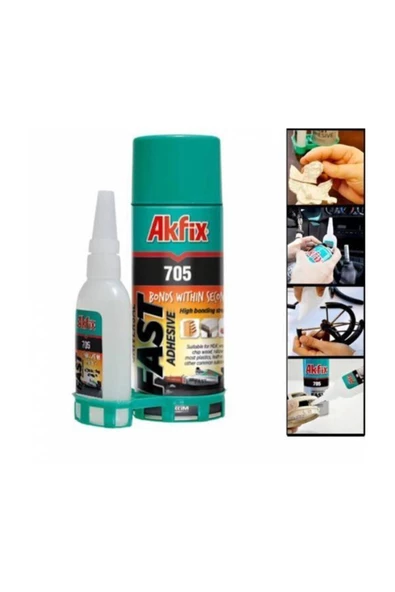 Akfix Profesyonel 705 Hızlı Yapıştırıcı 400 ml + 100 gr - Hızlı Yapıştırıcı ürün görseli 1