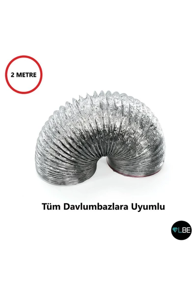 CAM MENFEZCİM 2 Metre Aspiratör Davlumbaz Havalandırma Borusu Tüm Davlumbazlara Uyumlu Q 127 Mm ürün görseli 1